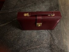 Nageletui Solingen echtes Leder vergoldet  neuwertig