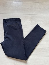 Hugo Boss Black Label Hose Blau Gr. 52 Chino Casual Stoffhose Stretch