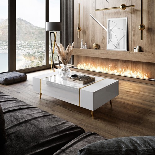 Couchtisch onyx auf goldenen - couchtisch,