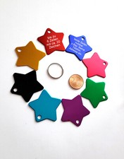 4 x Hundemarke Stern Alu