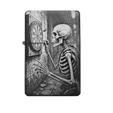 Dart Skelett Feuerzeug Skull Lasergravur opt. Gravurtext personalized