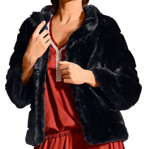 Pelzjacke schwarz amy - pelzjacke, 38