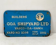 Vintage 1981 Goa Werft Messing