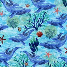 100% Baumwollstoff, Deep Blue