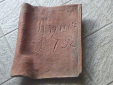 RARITÄT !!! antiker Feierabendziegel BAROCK Dachziegel  ANNO 1732   SELTEN !!