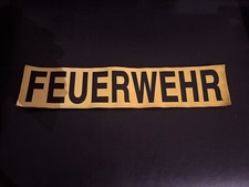 Feuerwehr Rückenschild 38 X 8 cm Klett in Gelb reflektierend für Feuerwehrjacke