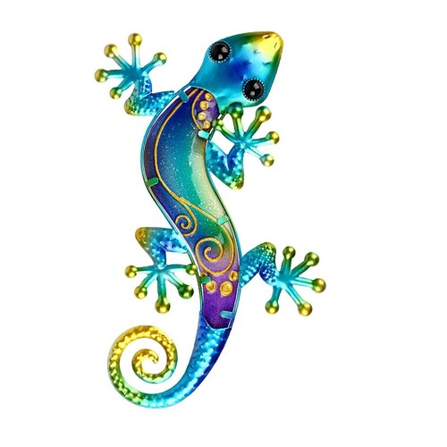 Metall gecko gartendeko - metall,