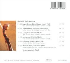 MUSIK FR VIOLA D'AMORE NEW