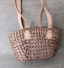  Damen Tasche  Schultertasche  Wasserhyazinthe ca 30cm x20cm in nougat