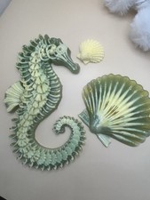 Deko Seepferdchen mit Muschel