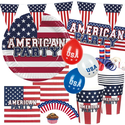American party geschirr deko - american,