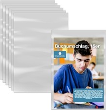15x Buchumschlag DIN A4 transparent - Buchhülle & Umschlag durchsichtig & klar