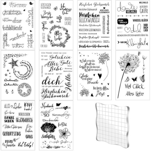 Silikonstempel set mit - silikonstempel,