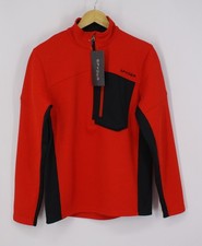 SPYDER BANDIT HYBRID HALF ZIP FLEECEJACKE HERREN VOLCANO RED UVP £120 AD