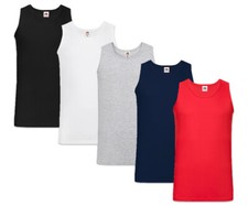 5er/10er FRUIT OF THE LOOM T-SHIRT ATHLETIC MUSKELSHIRT TANK TOP M L XL XXL