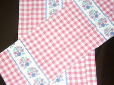 2 Kissenbezüge  Baumwolle Bauernbettwäsche Kariert  pink rosa 70er