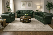 Chesterfield Leder Garnitur