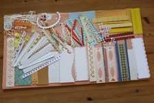 Viele Stanzteile Bordüren und andere Aufleger aus Papier, Karton