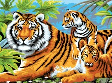 Malen nach Zahlen Junior Tiger