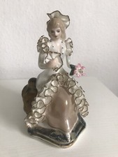 Porzellan figur dame - porzellan, mit