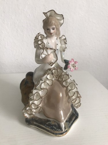 Porzellan figur dame - porzellan,