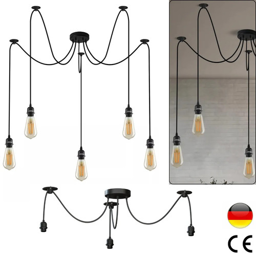 Retro hängelampe e27 schwarze - retro,
