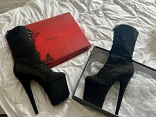 Gogo Pole Dance High Heels Schuhe, Plateau, Schwarz