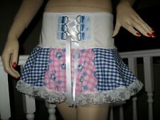 Karomuster Rock babyblau rosa