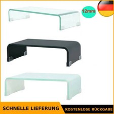 TV Glasaufsatz Schreibtisch Glas Aufsatz Monitorerhöhung Fernseh Podest LED TV
