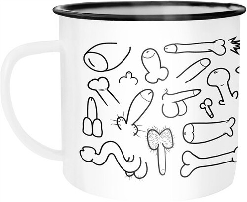 Emaille tasse becher fun - emaille,
