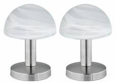 2er  SET  Touch me Tischleuchte Nachttischlampe Höhe 21 cm 1 x E14 Tischlampen