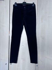 Marc Cain Damen Stretch Hose Samt Schwarz Gr. 38 40 N4 (N3) Samthose NEU