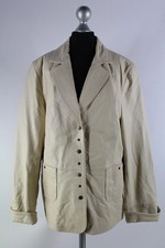 Yuppie beige Leder-Jacke Gr.44/L echtes Schweinsleder Top Zustand