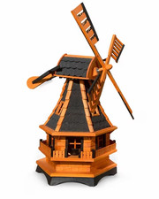 XL Gartenwindmühle Holz