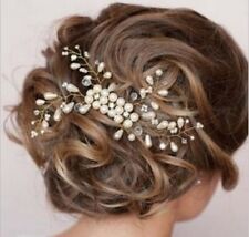 Haarspange Hochzeit Braut Blumen Kopfschmuck Kristall Strass Zirkonia