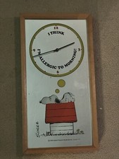 Snoopy Spiegel Wanduhr 60er
