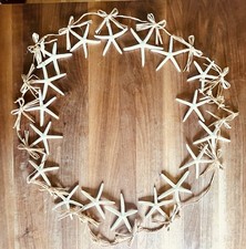 18 Seesterne 2,40 m Girlande Strohkette Meer Strand Maritim Deko Urlaubsfeeling