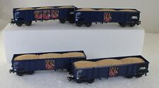 Märklin 46902 4x Offener Güterwagen-Set "Rock Fabrik" aus Sammlung ohne OVP (74)