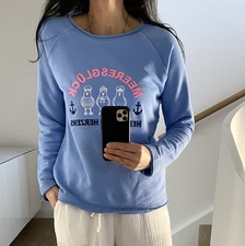 Sweatshirt Blau Damen Neu XXL 42  44 (3119) Sweater Zwillingsherz Pullover