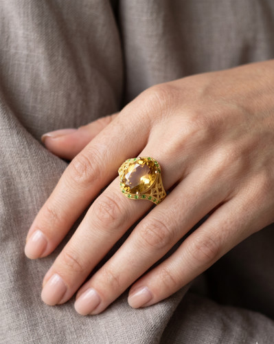 Groß 00ct citrin ring - 5.00ct,