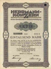 Herrmann Konzern AG 1923