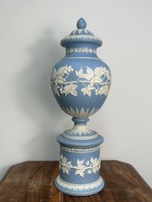 Große 48 cm blaue Jasperware
