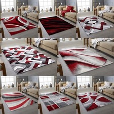 MODERNER MUSTER TEPPICH ROT