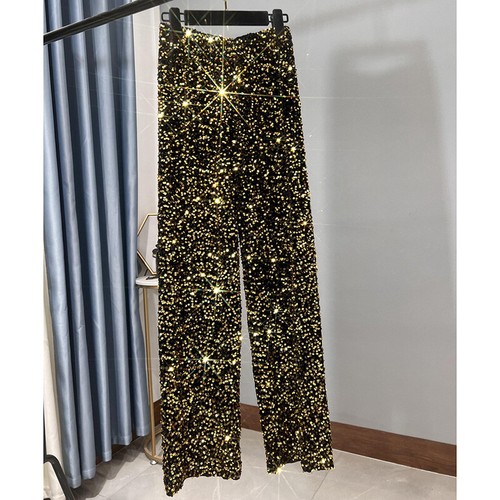 Damen pailletten samt hose - damen,