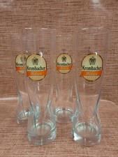 Krombacher Weizenbier 4x Bierglas 0,5 l Gastro Hefeweizen Weißbier gelbes Logo