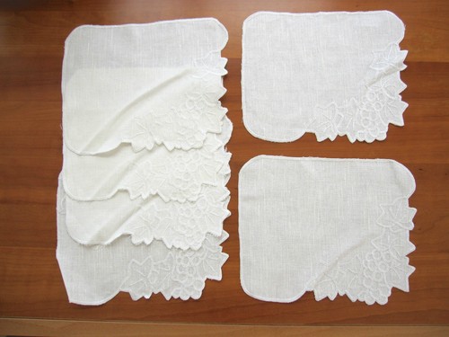 Alte leinen tischsets - leinen, tischsets,