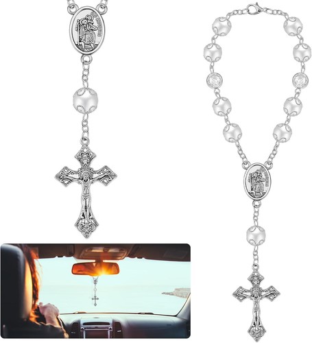 Auto rosenkranz silber - auto,