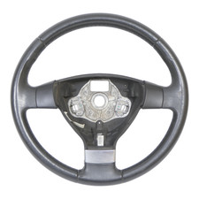 Polo 9N 9N3 Lenkrad Leder 3-Speichen Airbag 6Q0419091AF Lederlenkrad blaue Nähte