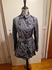 Burberry Brit Trenchcoat Regenmantel Graublau Uk10 Gr 38