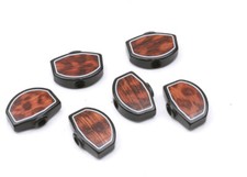  Tuner Buttons M6 Ebony/Snakewood (6) fits Schaller M6 & PRS® Phase I&II Tuners
